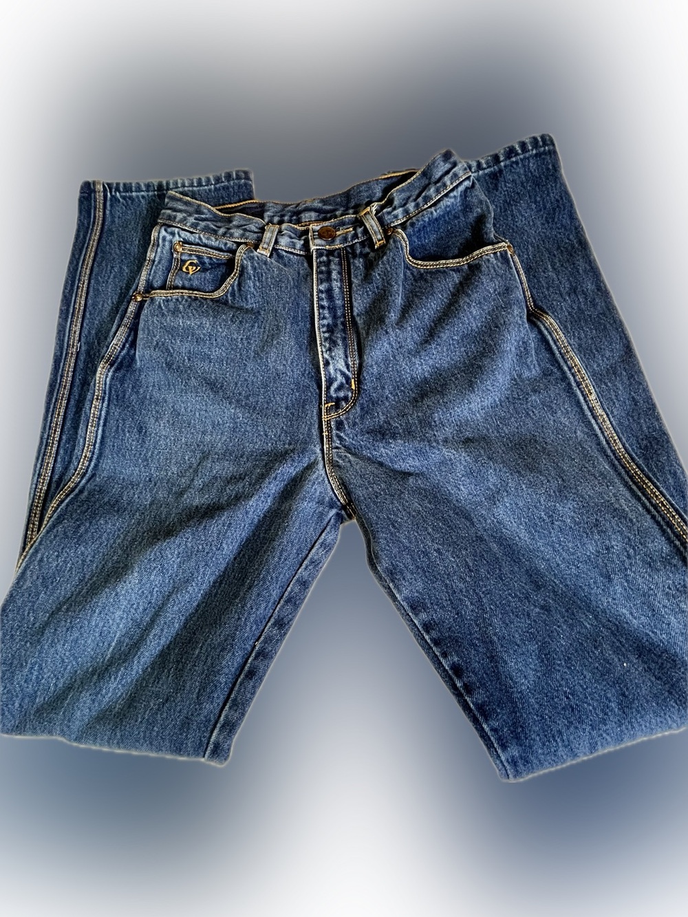 Vtg 70s 80s Gloria Vanderbilt Murjani High Rise Straight Leg Denim Jeans 7